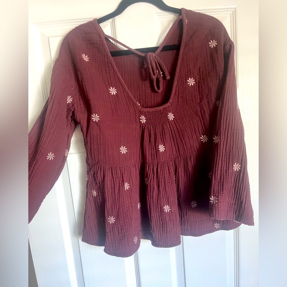 Madewell Cotton Gauzy floral Top